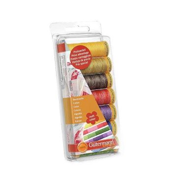Gutermann Multi Colour Cotton Thread Set Assorted 7rls x 100m