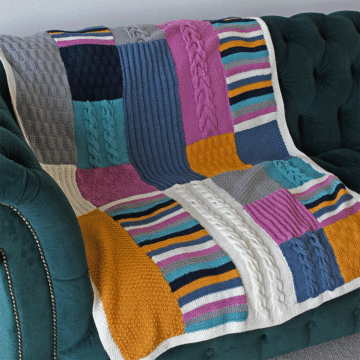 The Official WoolBox Winter Knit-Along Blanket Kit by Nicola Valiji in WoolBox Imagine Classic DK 