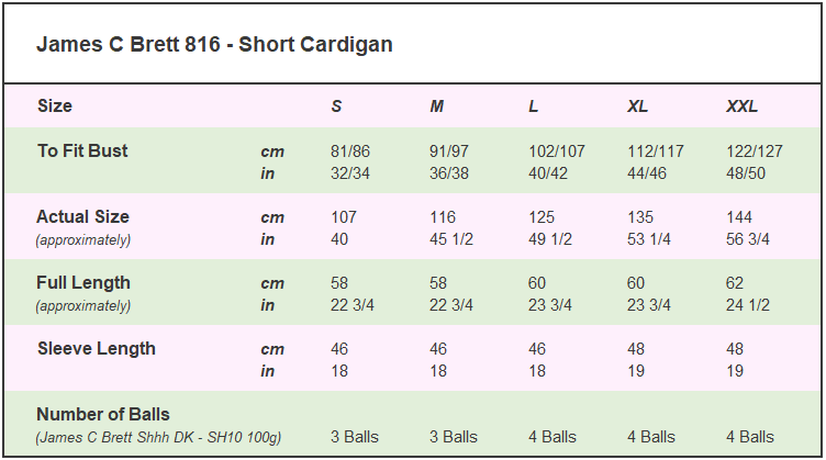 816 short cardigan